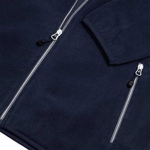 Куртка флисовая мужская Twohand, темно-синяя - рис 4.
