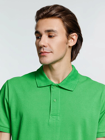 Рубашка поло мужская Virma Premium, зеленое яблоко - рис 6.