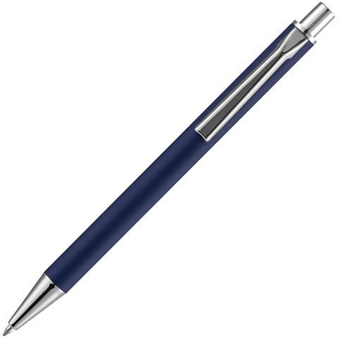 Ручка шариковая Lobby Soft Touch Chrome, синяя - рис 3.