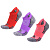 Набор из 3 пар спортивных женских носков Monterno Sport, красный фиолетовый и розовый - миниатюра