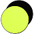 Лейбл из ПВХ с липучкой Menteqo Round, желтый неон - миниатюра - рис 2.