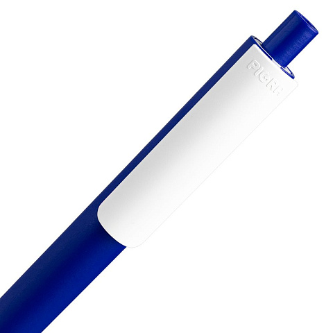 Ручка шариковая Pigra P03 Mat, темно-синяя с белым - рис 5.