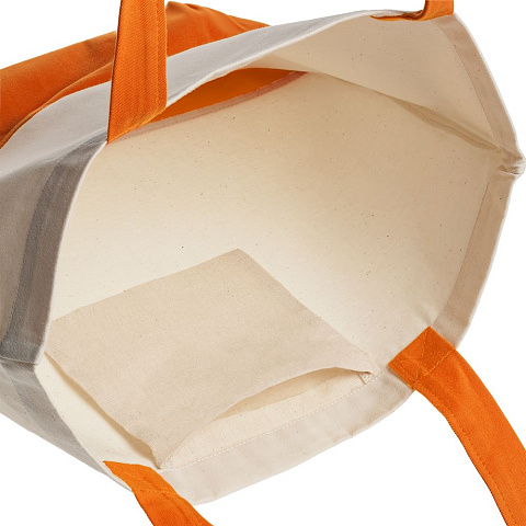 Холщовая сумка Shopaholic, оранжевая - рис 5.