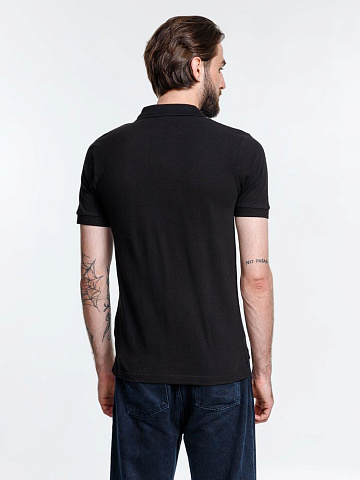 Рубашка поло мужская Adam, черная - рис 7.