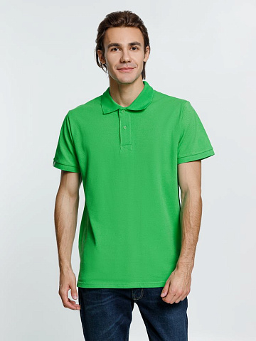 Рубашка поло мужская Virma Premium, зеленое яблоко - рис 4.