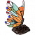 Винтажная настольная лампа "Ажурная бабочка" - миниатюра