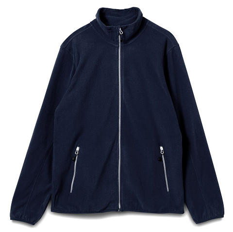 Куртка флисовая мужская Twohand, темно-синяя - рис 2.