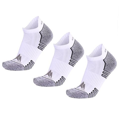 Набор из 3 пар спортивных мужских носков Monterno Sport, белый - рис 2.