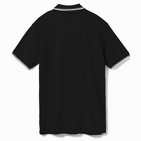 Рубашка поло мужская с контрастной отделкой Practice 270 черная - рис 3.