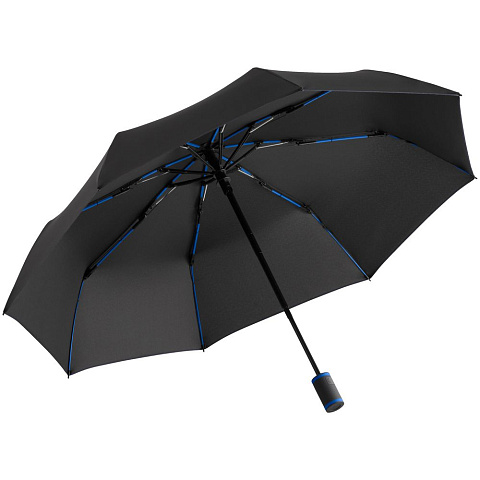 Зонт складной AOC Mini с цветными спицами, синий - рис 2.