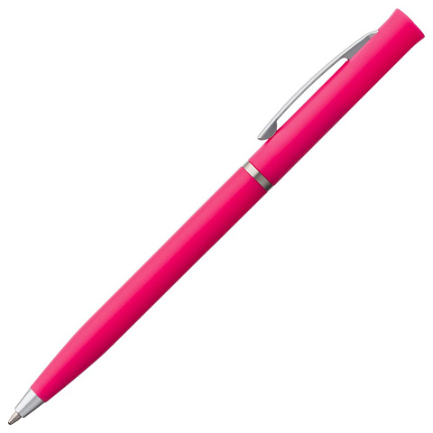 Ручка шариковая Euro Chrome, розовая - рис 3.