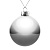 Елочный шар Finery Gloss, 10 см, глянцевый серебристый - миниатюра - рис 2.