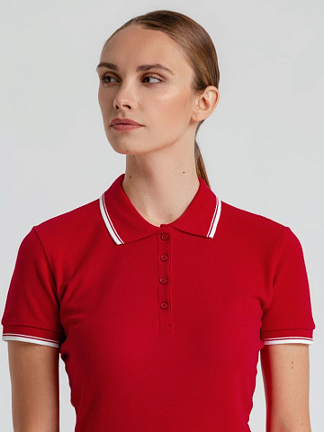 Рубашка поло женская Practice Women 270, красная с белым - рис 6.