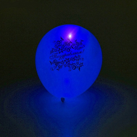 Светящиеся воздушные шарики “С днем рождения” - рис 3.