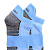 Набор из 3 пар спортивных женских носков Monterno Sport, синий, голубой и белый - миниатюра - рис 6.