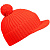 Вязаная шапка с козырьком Peaky, красная (кармин) - миниатюра - рис 3.