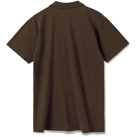 Рубашка поло мужская Summer 170, темно-коричневая (шоколад) - рис 3.
