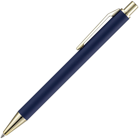 Ручка шариковая Lobby Soft Touch Gold, синяя - рис 3.