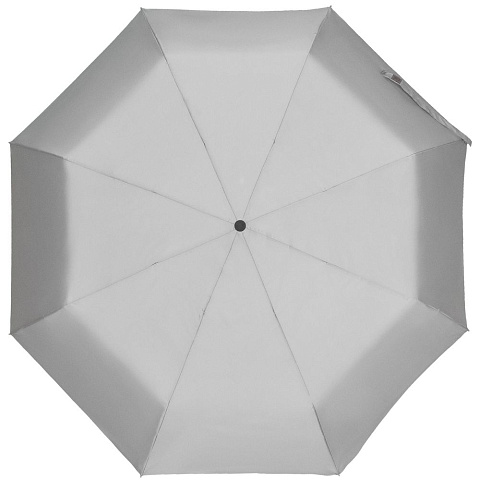 Зонт складной Manifest со светоотражающим куполом, серый - рис 3.