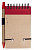Блокнот на кольцах Eco Note с ручкой, красный - миниатюра - рис 3.