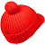 Вязаная шапка с козырьком Peaky, красная (кармин) - миниатюра - рис 4.