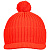 Вязаная шапка с козырьком Peaky, красная (кармин) - миниатюра - рис 5.