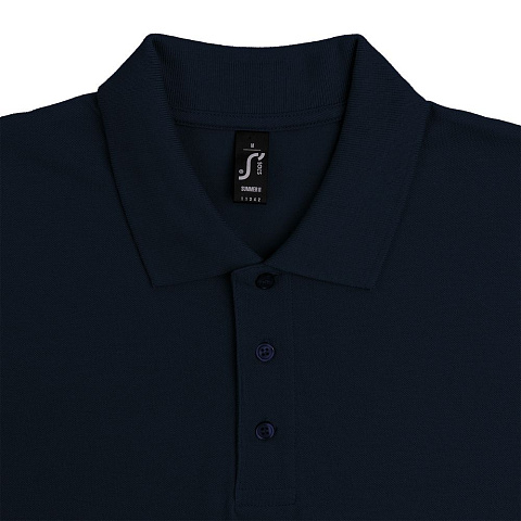 Рубашка поло мужская Summer 170, темно-синяя (navy) - рис 4.