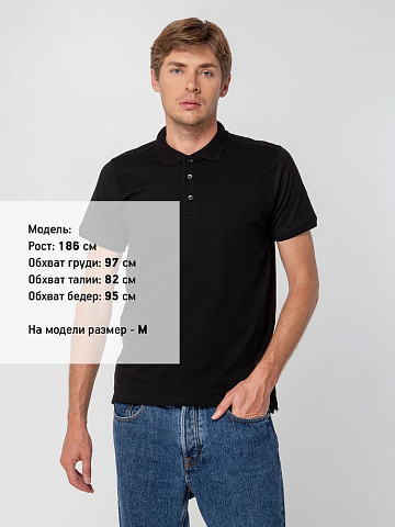 Рубашка поло мужская Virma Stretch, черная - рис 6.