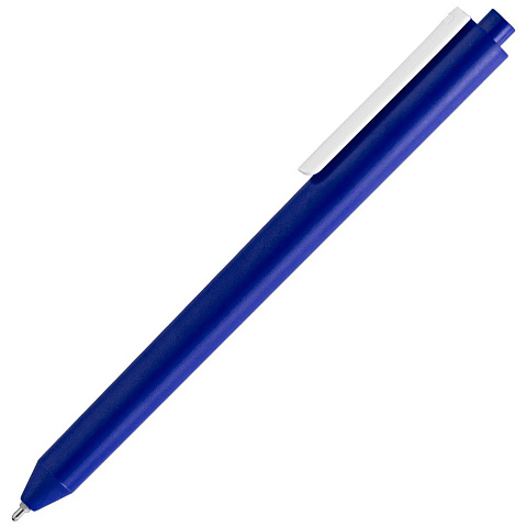 Ручка шариковая Pigra P03 Mat, темно-синяя с белым - рис 4.