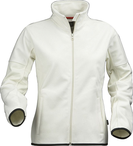 Куртка флисовая женская Sarasota, белая с оттенком слоновой кости - рис 2.