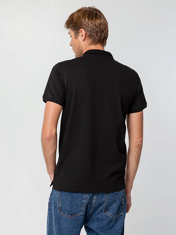 Рубашка поло мужская Virma Stretch, черная - рис 8.