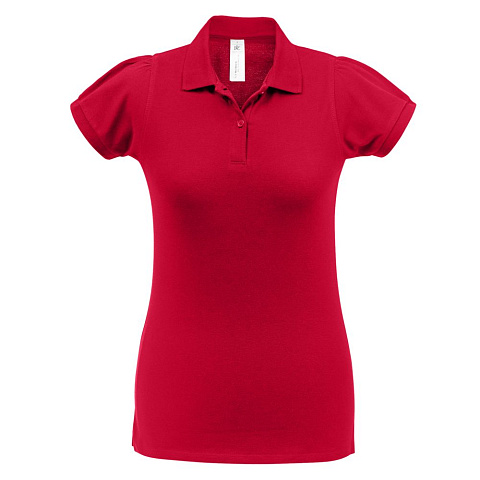 Рубашка поло женская Heavymill красная - рис 2.