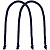 Ручки Corda для пакета M, темно-синие - миниатюра