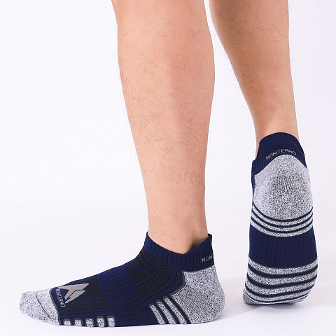 Набор из 3 пар спортивных мужских носков Monterno Sport, синий - рис 7.