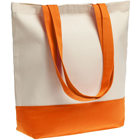 Холщовая сумка Shopaholic, оранжевая - рис 2.