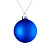 Елочный шар Finery Matt, 8 см, матовый синий - миниатюра