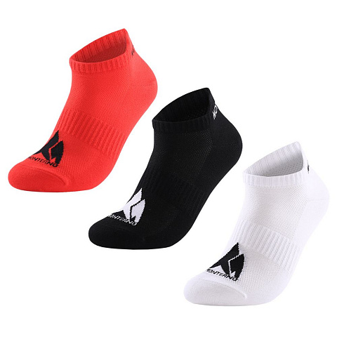 Набор из 3 пар спортивных носков Monterno Sport, красный, черный и белый - рис 2.
