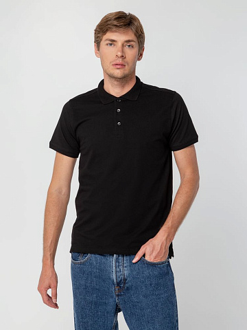 Рубашка поло мужская Virma Stretch, черная - рис 7.