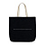 Холщовая сумка «Юношеский минимализм» с внутренним карманом, черная - миниатюра - рис 3.