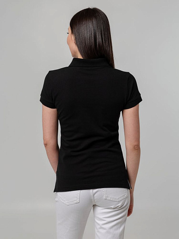 Рубашка поло женская Virma Premium Lady, черная - рис 9.