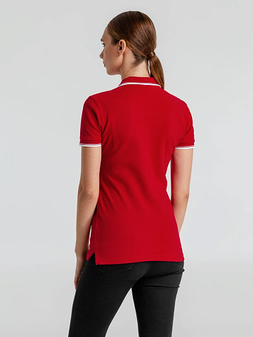 Рубашка поло женская Practice Women 270, красная с белым - рис 5.