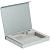 Коробка Memo Pad для блокнота, флешки и ручки, серебристая - миниатюра - рис 2.