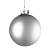 Елочный шар Finery Matt, 10 см, матовый серебристый - миниатюра - рис 3.