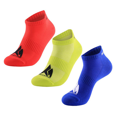 Набор из 3 пар спортивных носков Monterno Sport, красный, зеленый и синий - рис 2.