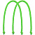 Ручки Corda для пакета M, ярко-зеленые (салатовые) - миниатюра