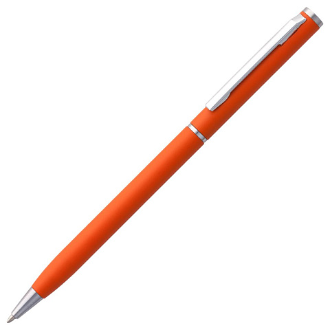 Ручка шариковая Hotel Chrome, ver.2, матовая оранжевая - рис 2.