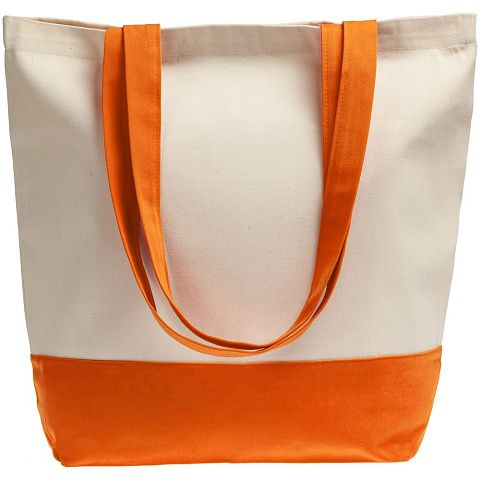 Холщовая сумка Shopaholic, оранжевая - рис 3.