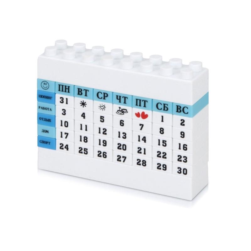Календарь конструктор лего купить, настольный календарь в форме конструктора  lego
