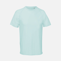 Футболка спортивная унисекс Vortex, зелено-голубая