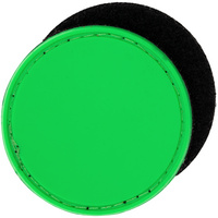 Лейбл из ПВХ с липучкой Menteqo Round, зеленый неон